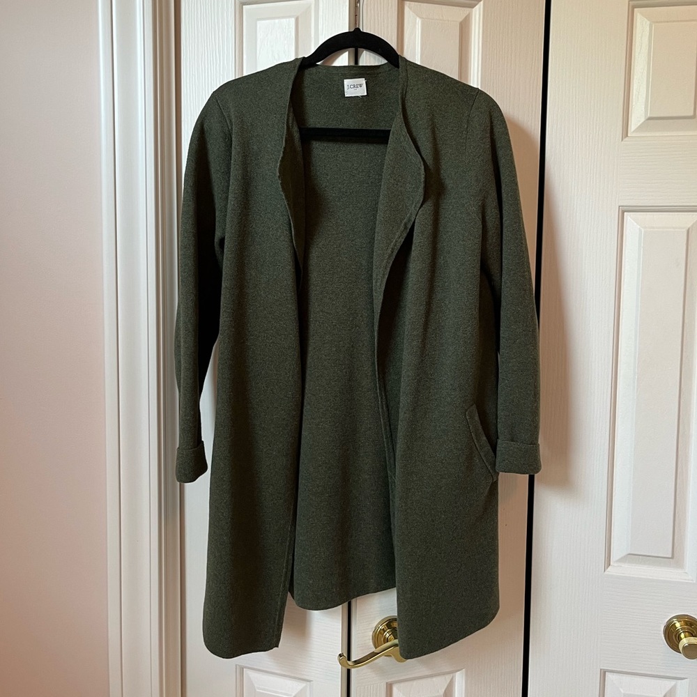 green J.CREW cardigan